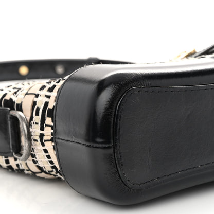 Chanel Tweed Calfskin Quilted Small Gabrielle Hobo Black Multicolor 7 of 8
