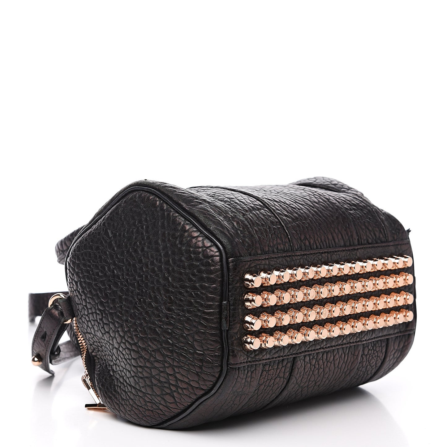 Pebbled Lambskin Rockie Black Rose Gold Hardware