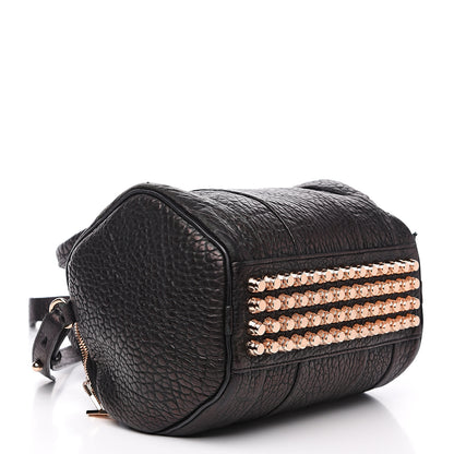 Alexander Wang Pebbled Lambskin Rockie Black Rose Gold Hardware 3 of 16