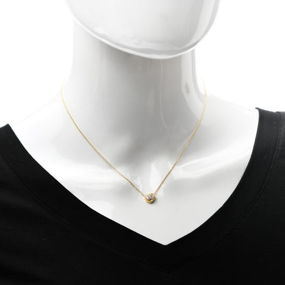 Tiffany 18K Yellow Gold Diamond Heart Pave Pendant Necklace 2 of 5