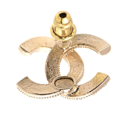 Chanel Crystal Pearl CC Earrings Gold 4 of 5