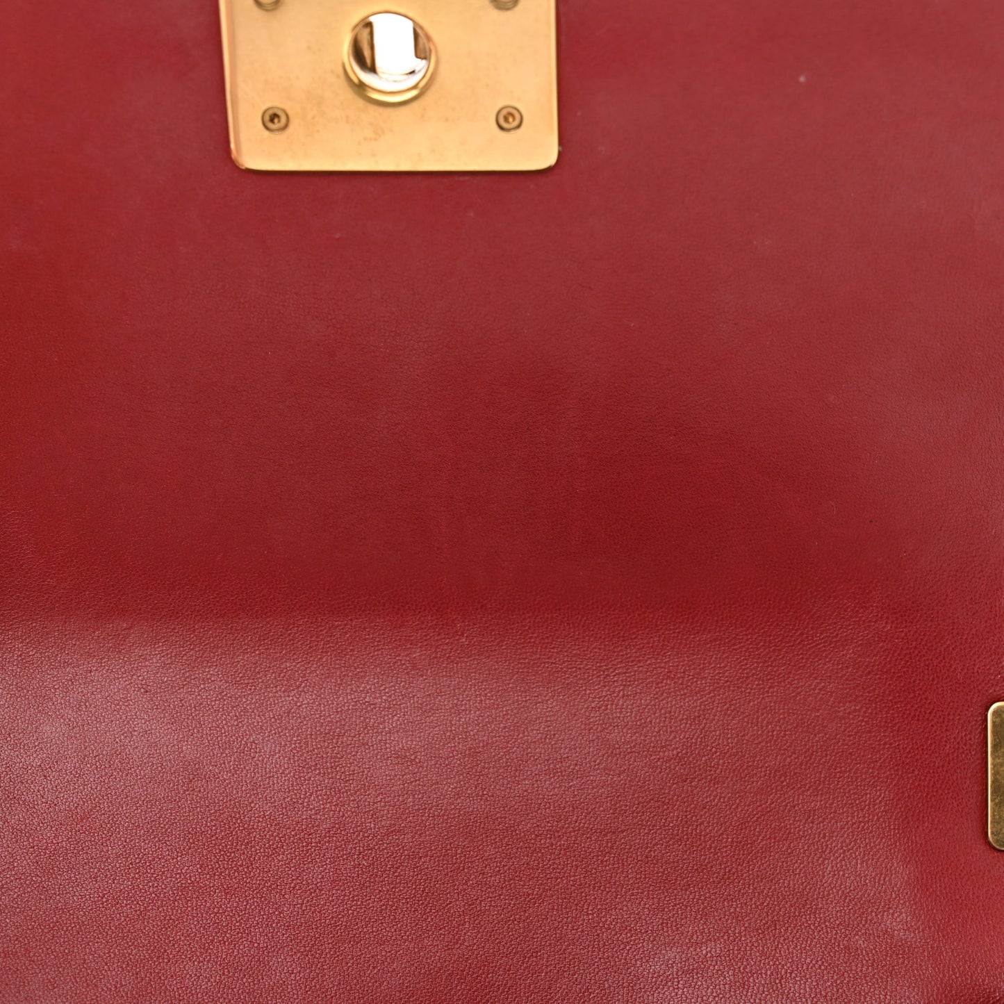 Lambskin Quilted Small Boy Flap Dark Red