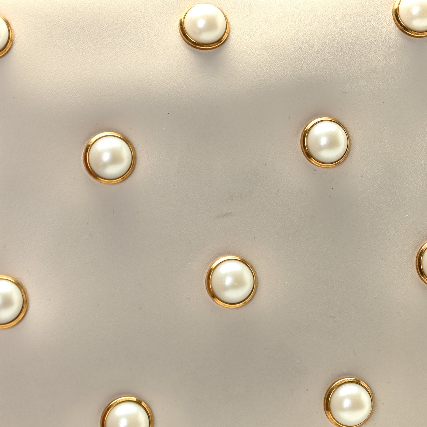 Nappa Pearl Studded Mini Queen Margaret Broadway Shoulder Bag Mystic White
