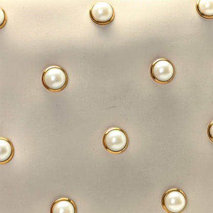 Gucci Nappa Pearl Studded Mini Queen Margaret Broadway Shoulder Bag Mystic White 9 of 14