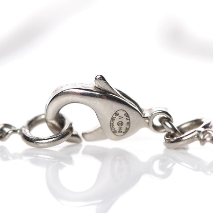 Chanel Crystal Pearl Twisted CC Drop Necklace Silver 5 of 6