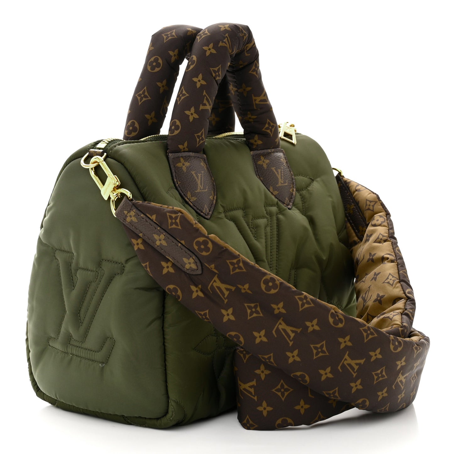 LOUIS VUITTON Econyl Mini Monogram Pillow Speedy Bandouliere 25 Khaki