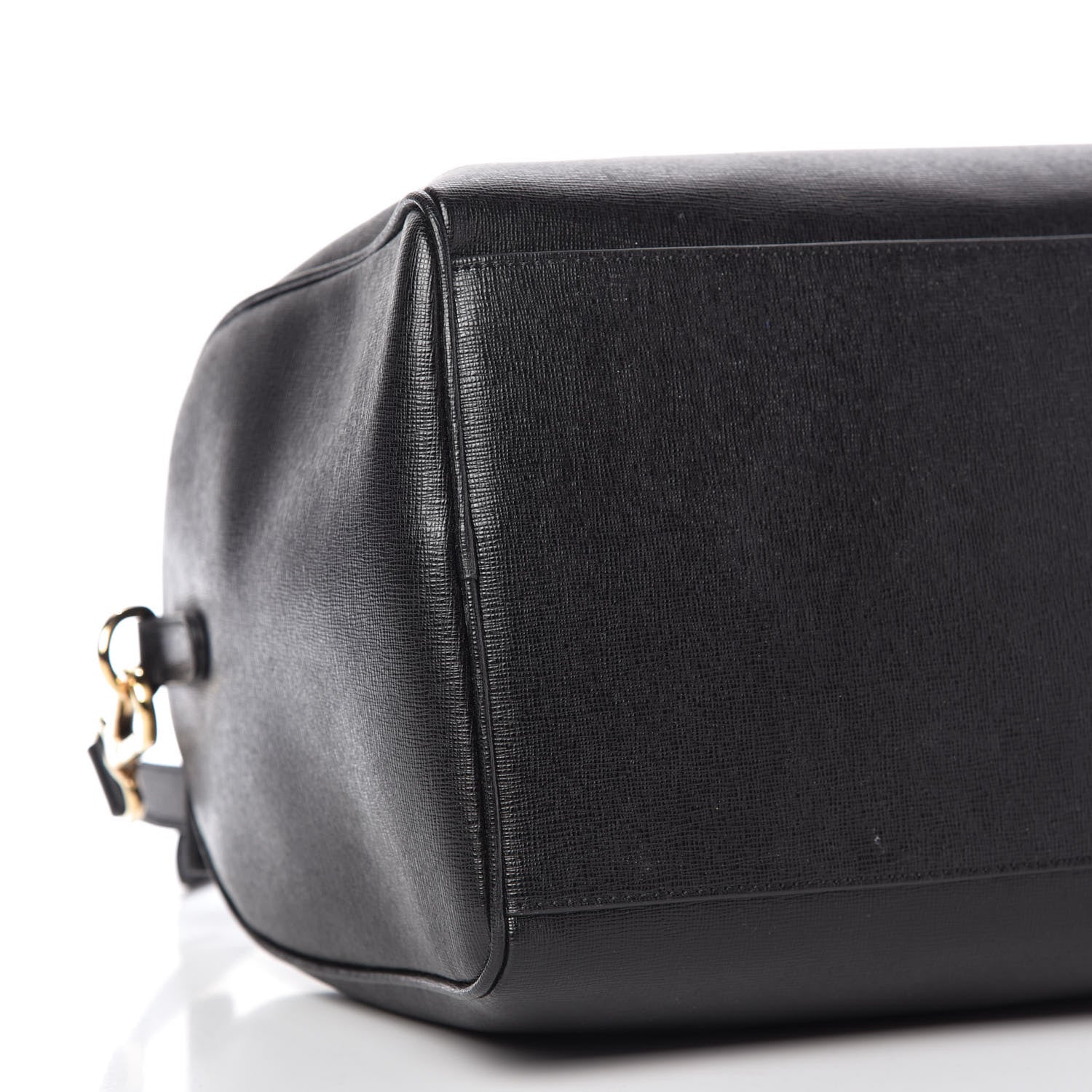 Versace Saffiano Calfskin Palazzo Duffle Bag Black 6 of 10