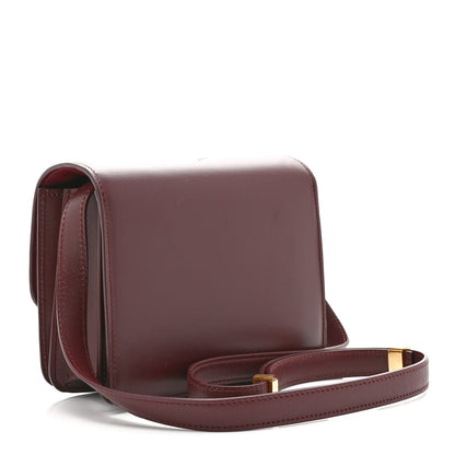 Celine Box Calfskin Small Classic Box Flap Bag Burgundy 3 of 14