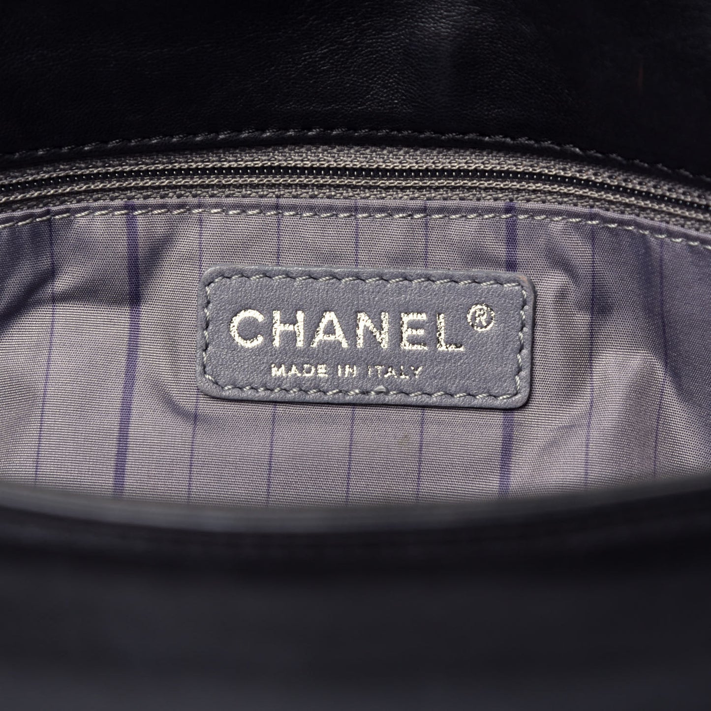 Lambskin Studded CC East West Flap Black