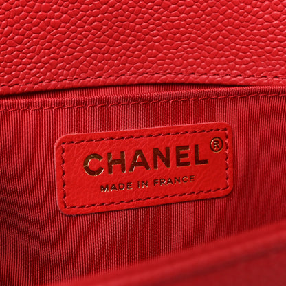 Chanel Caviar Quilted Medium Boy Flap Red 6 of 11