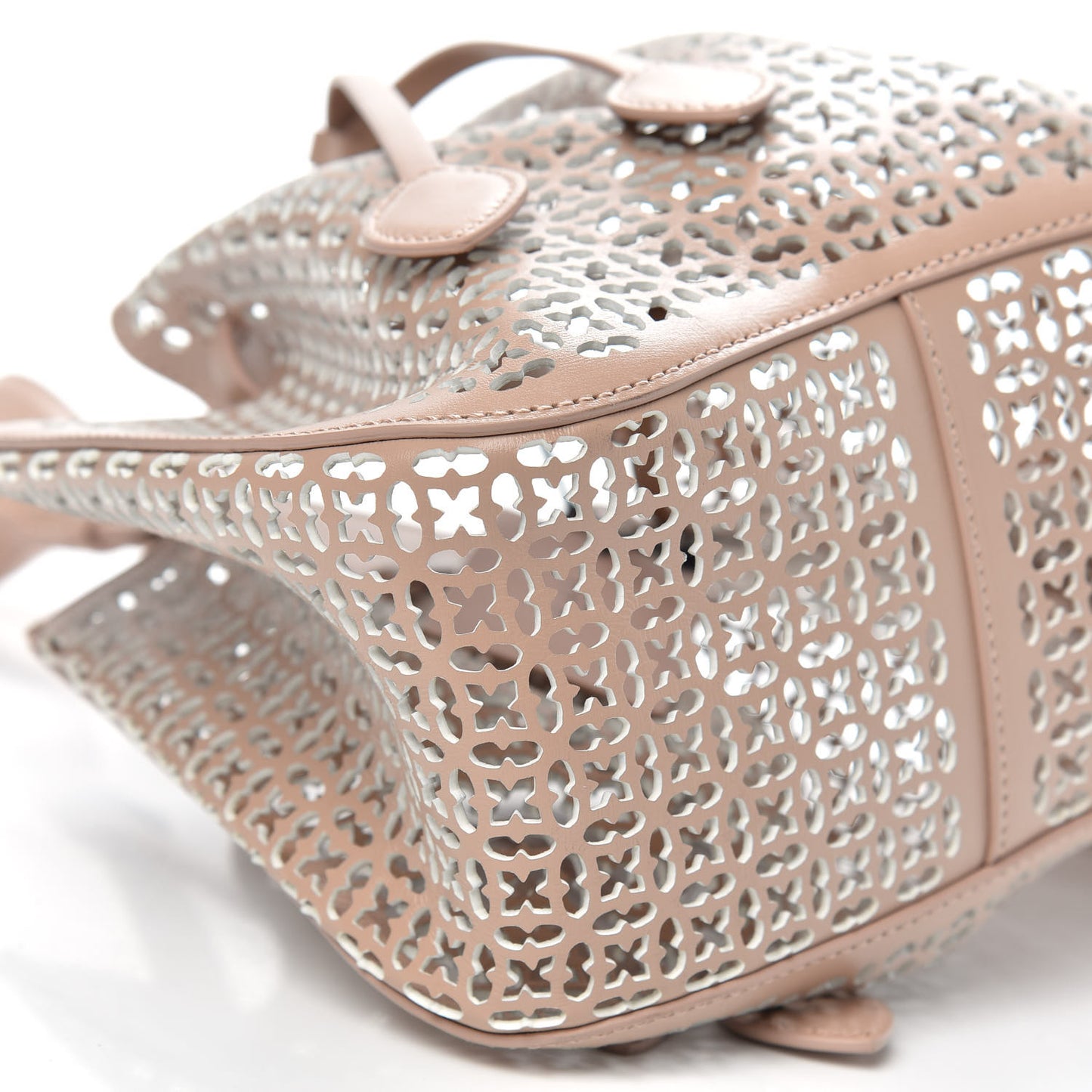 Calfskin Laser Cut Grille Rose-Marie 19 Bag Sable