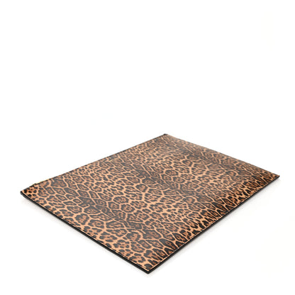 Saint Laurent Calfskin Leopard Printed Medium Zip Clutch 4 of 9