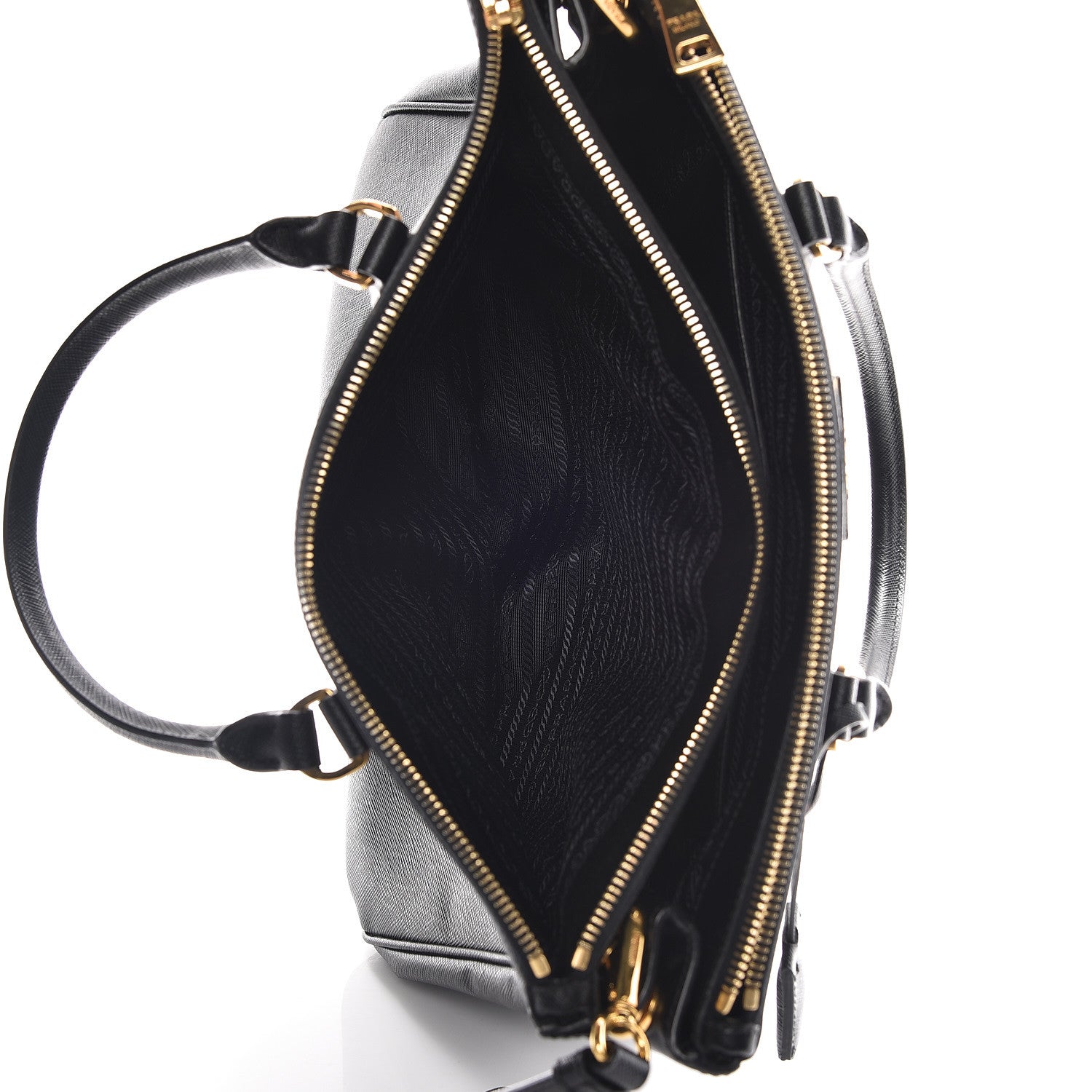 Prada Saffiano Medium Galleria Double Zip Tote Black 9 of 13
