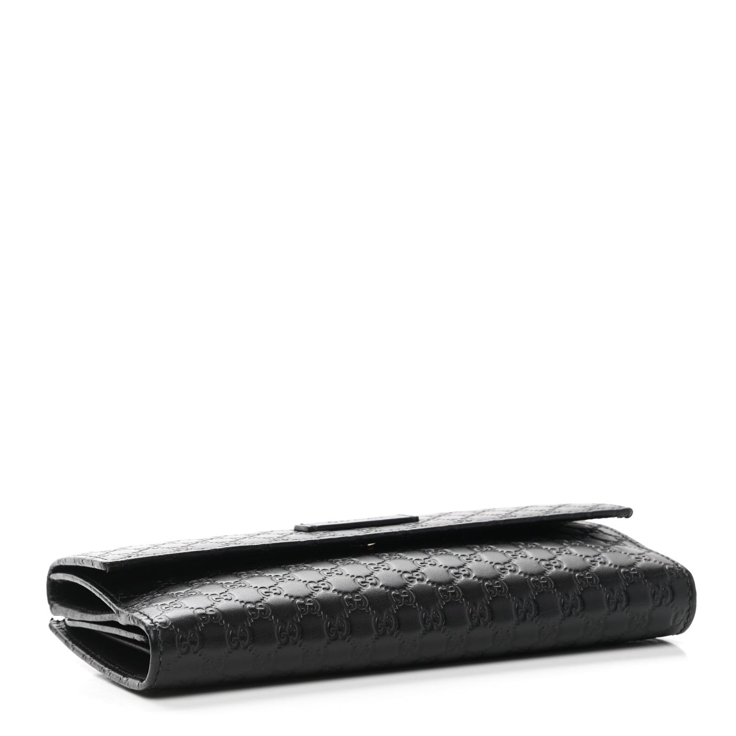 Microguccissima Continental Flap Wallet Black