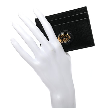 Gucci Azalea Calfskin Marina Card Holder Black 2 of 6