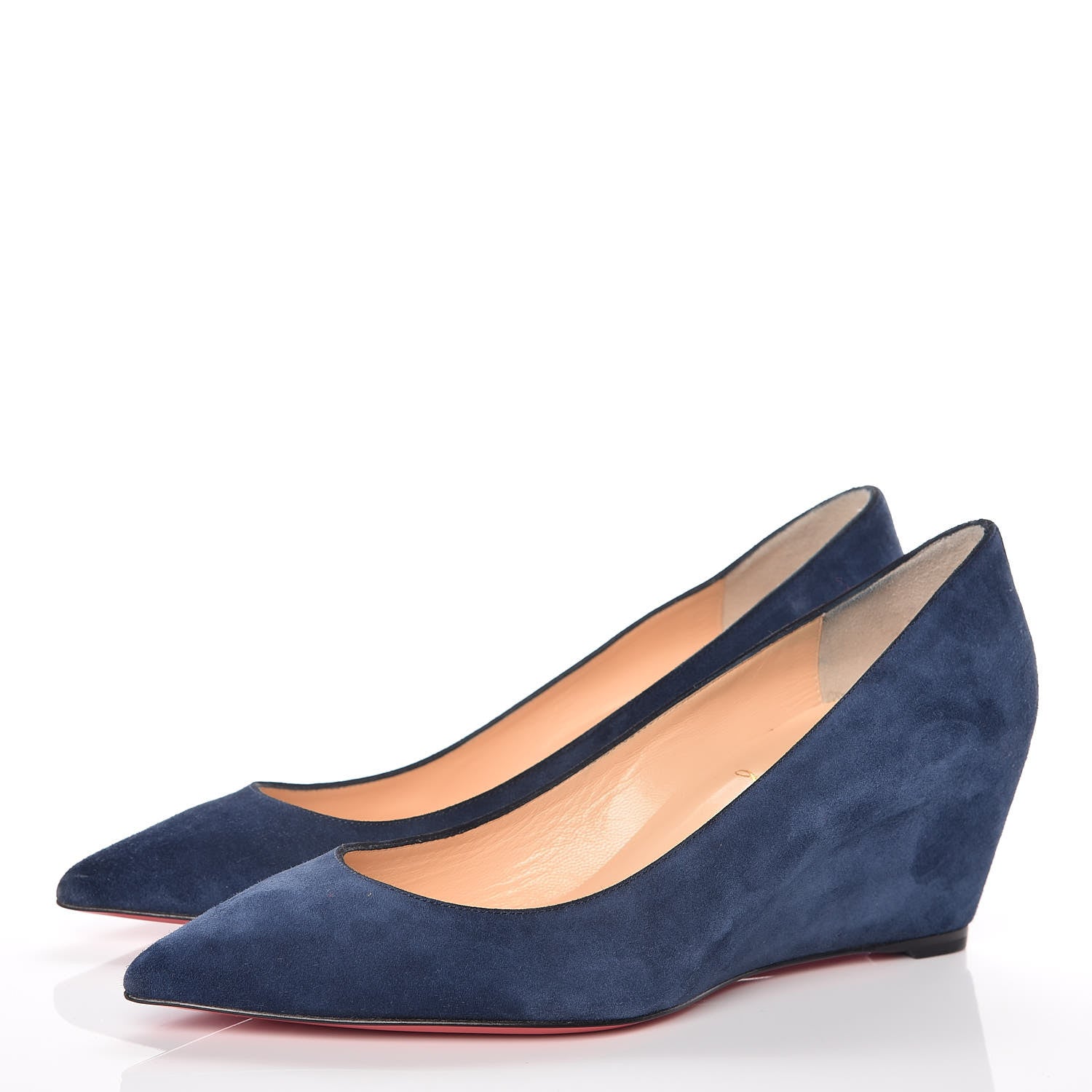 Christian Louboutin Veau Velours Pipina 55 Wedges 36.5 Night 3 of 10