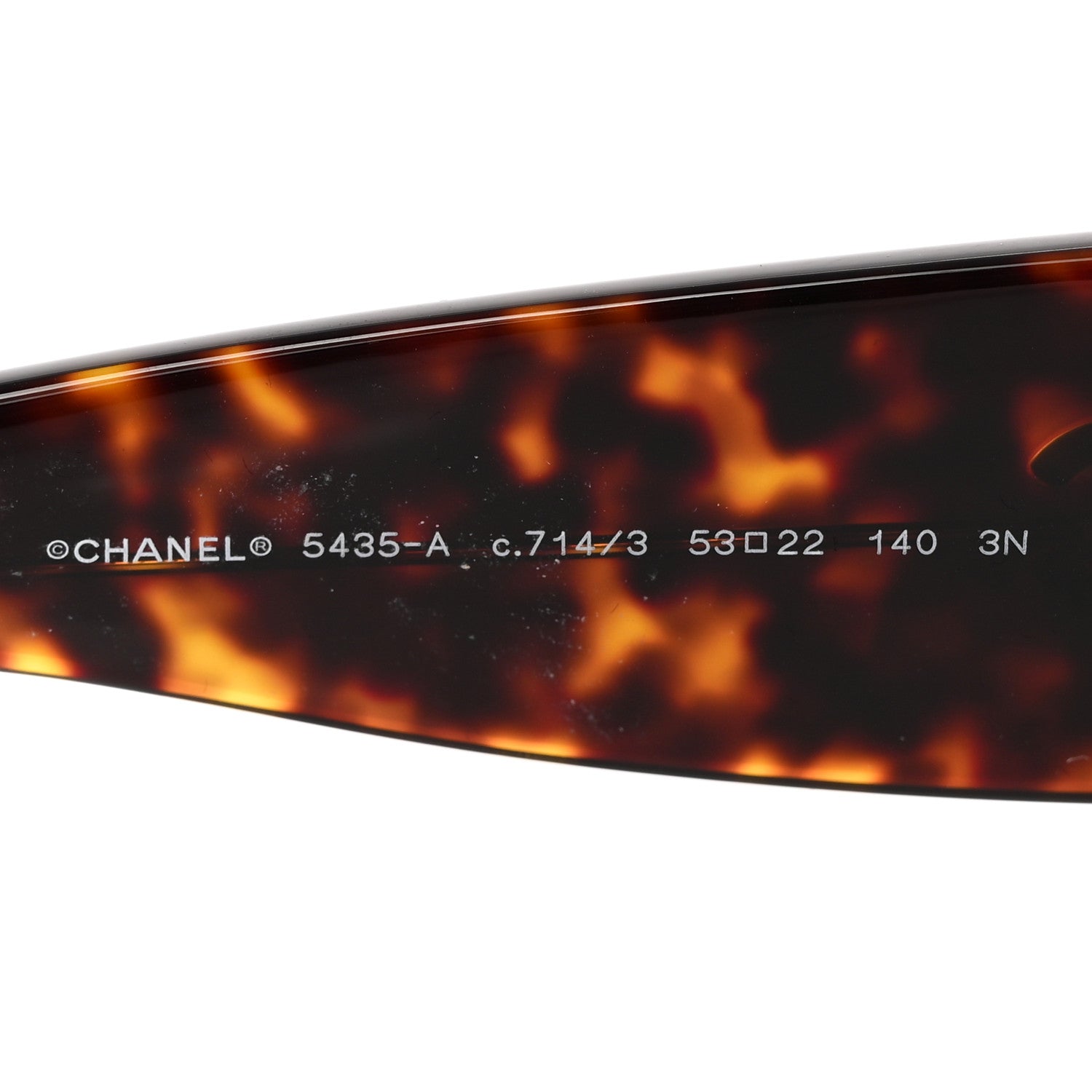 Chanel Acetate Rectangle Sunglasses 5435-A Tortoise 5 of 8