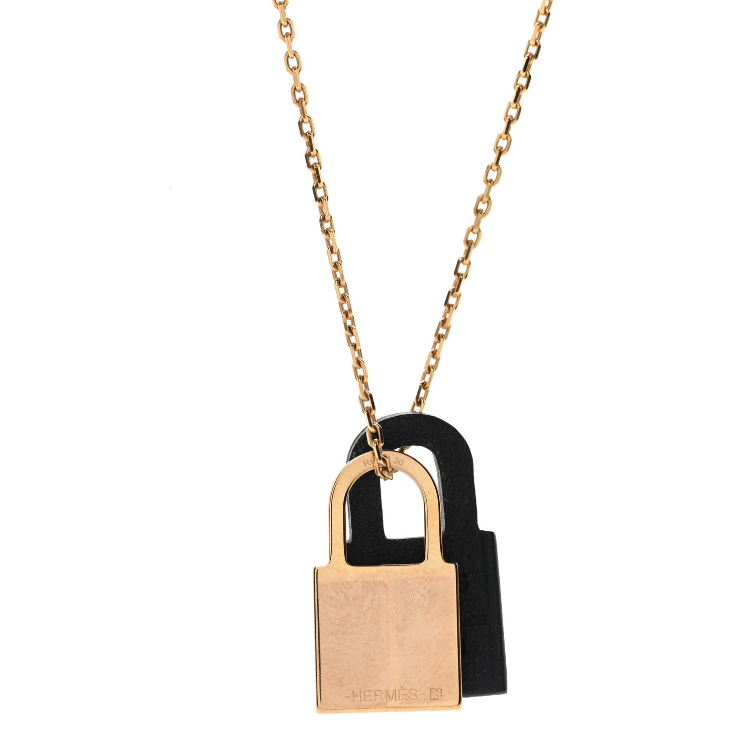 Hermes Swift Small O'Kelly Pendant Necklace Black 4 of 6