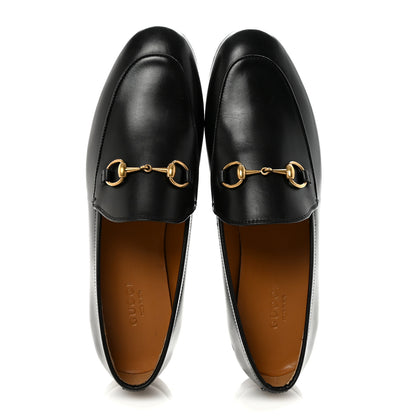 Gucci Betis Glamour Calfskin Womens Jordaan Loafers 37 Black 2 of 10