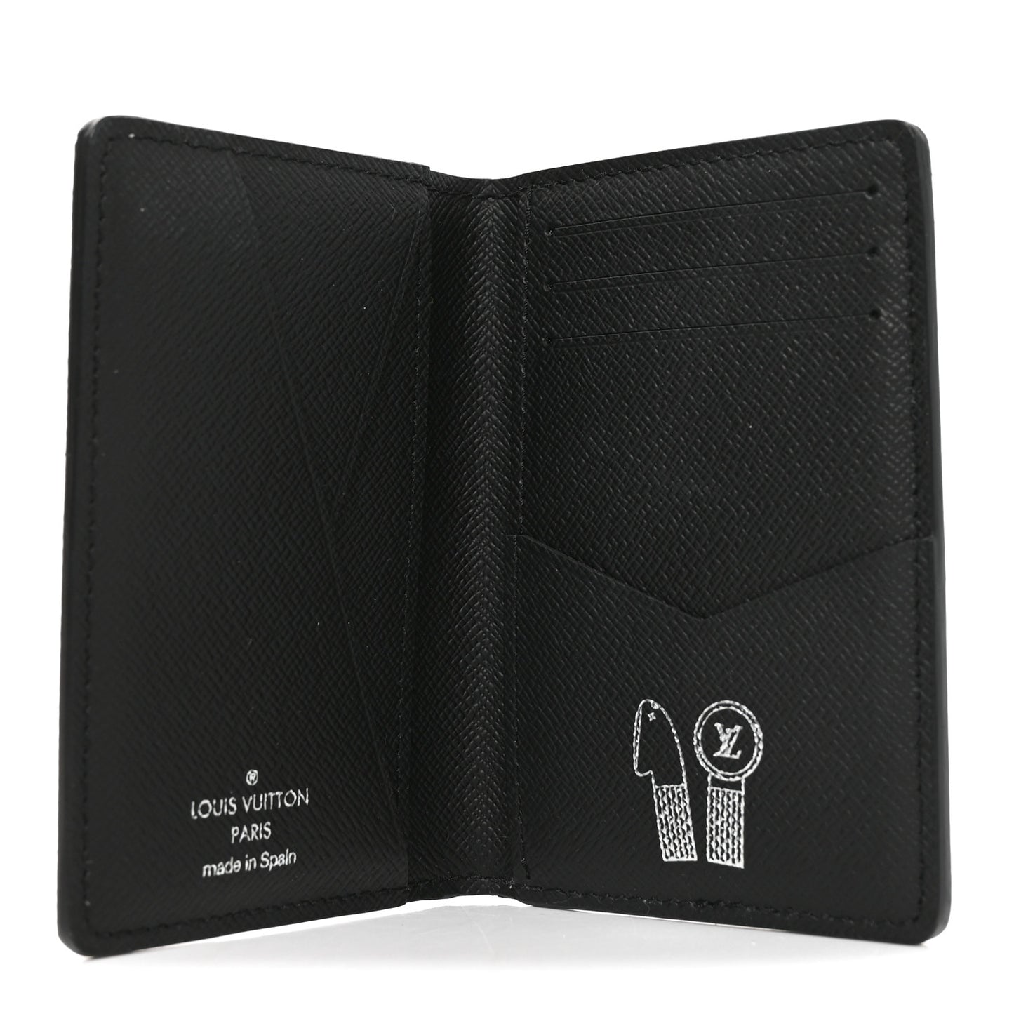 Monogram Iridescent Pocket Organizer NM Black