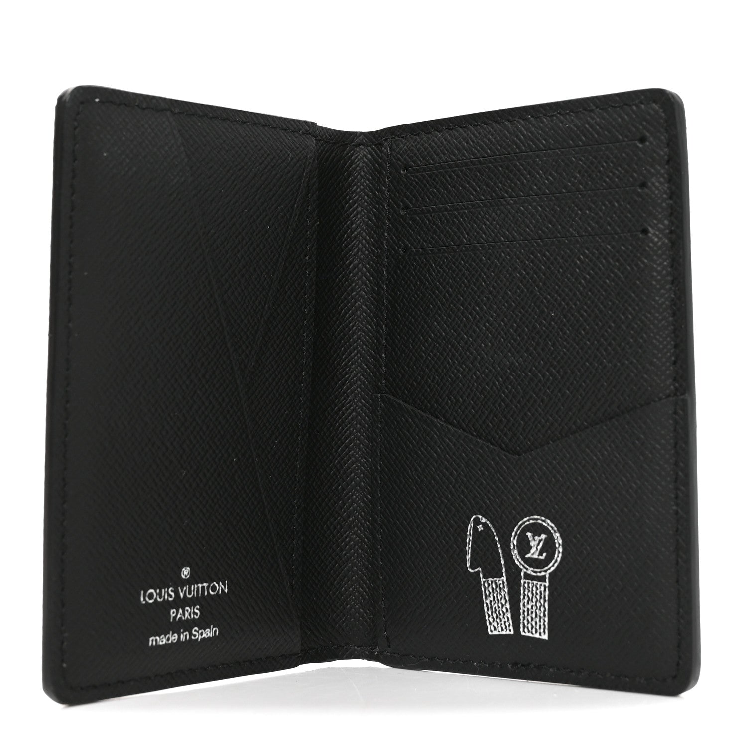 Louis Vuitton Monogram Iridescent Pocket Organizer NM Black 5 of 8