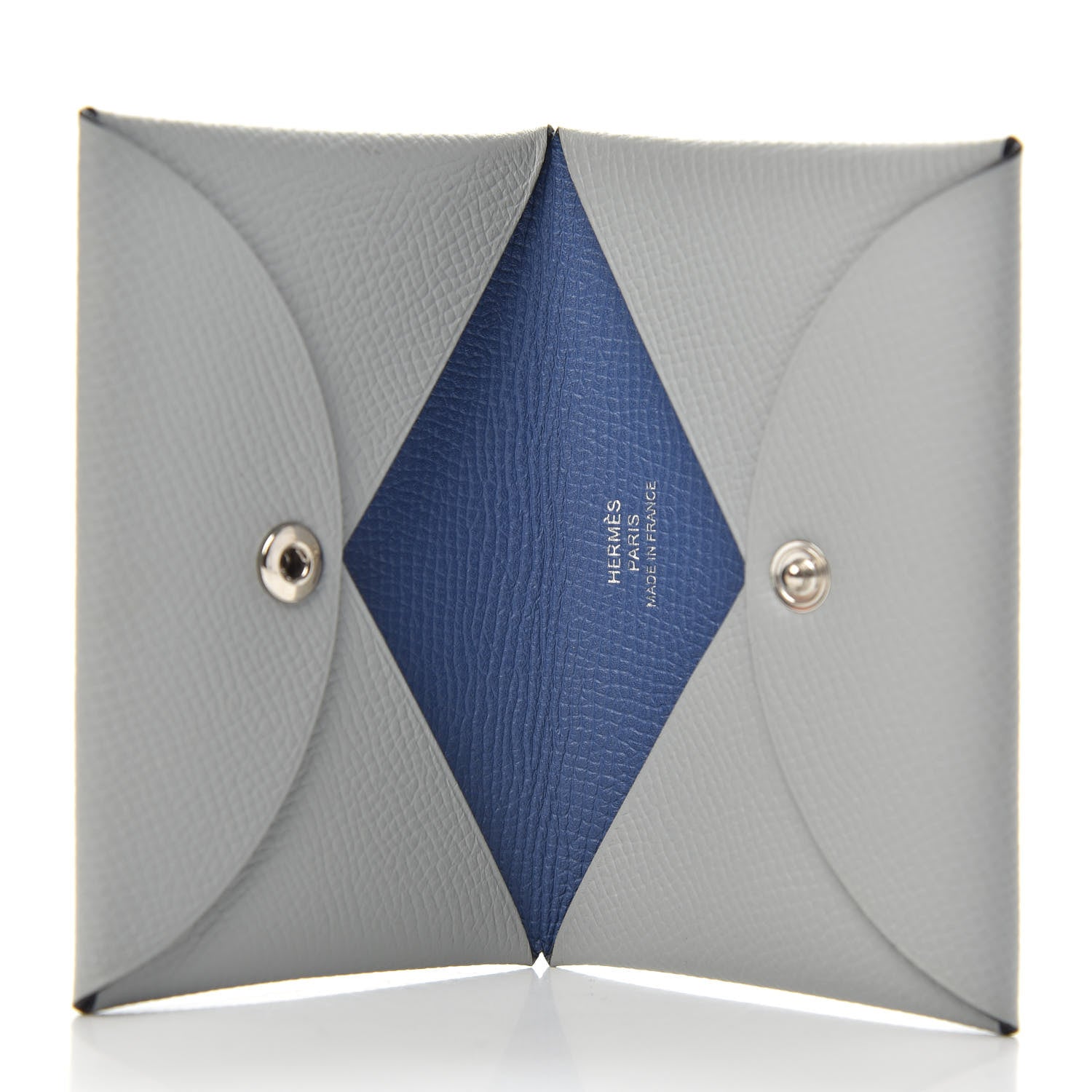 Hermes Epsom Verso Calvi Card Case Bleu Glacier Bleu Brighton 5 of 7