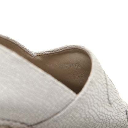 Chanel Crackled Calfskin Espadrilles 40 Light Beige Black 8 of 9