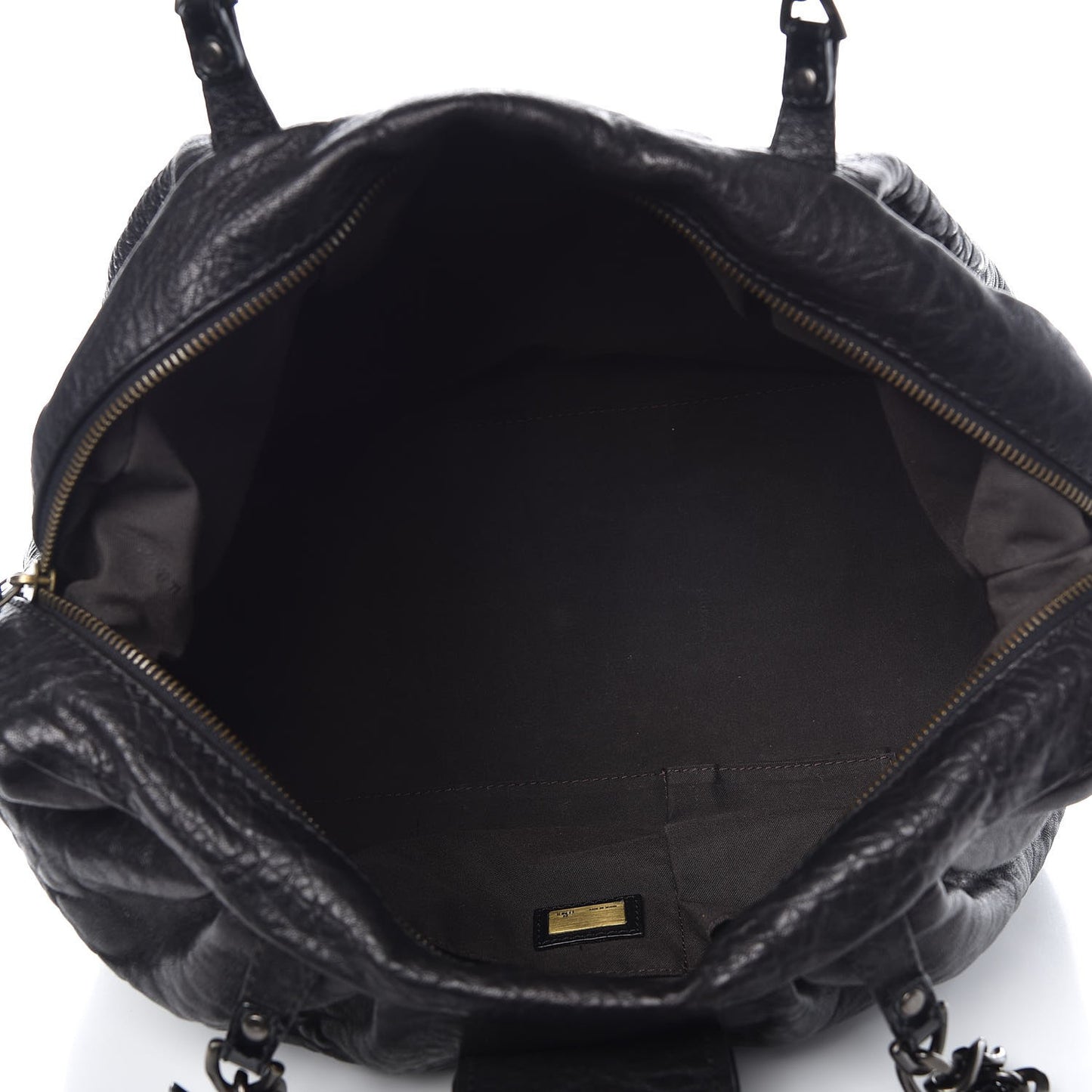 Nappa Patent B Buckle Tote Black