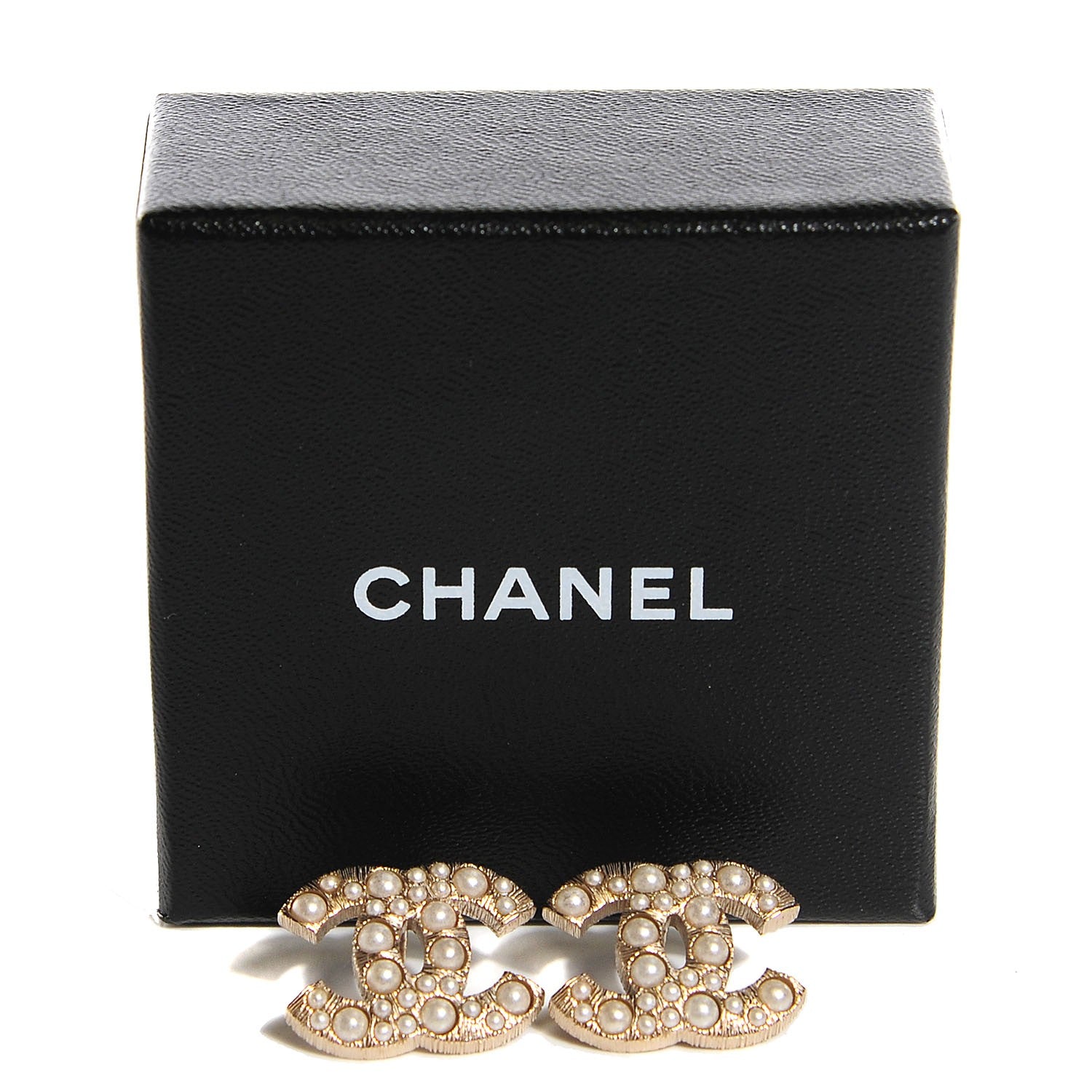 Chanel Pearl CC Earrings Gold 4 of 7