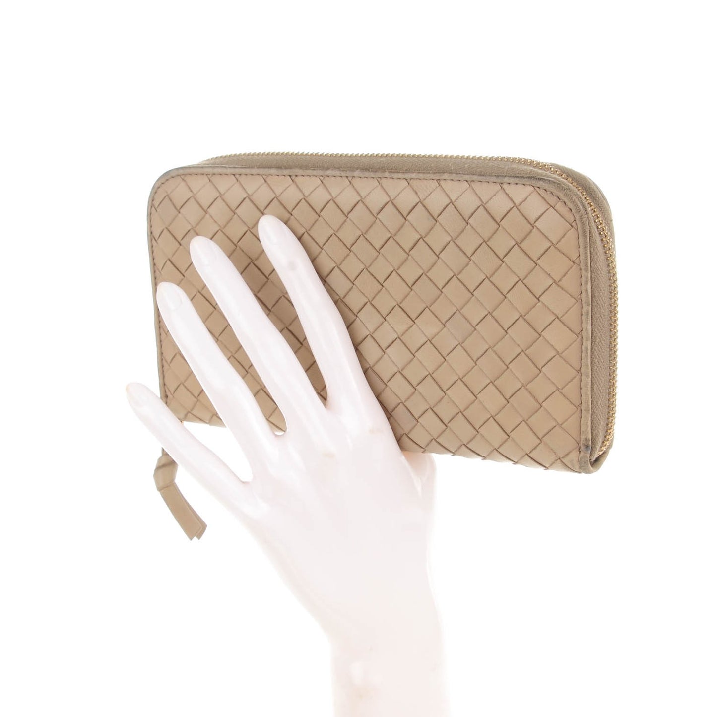 Nappa Intrecciato Zip Around Wallet Limo