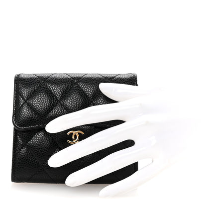Chanel Caviar Quilted Compact Flap Wallet Black 2 of 9
