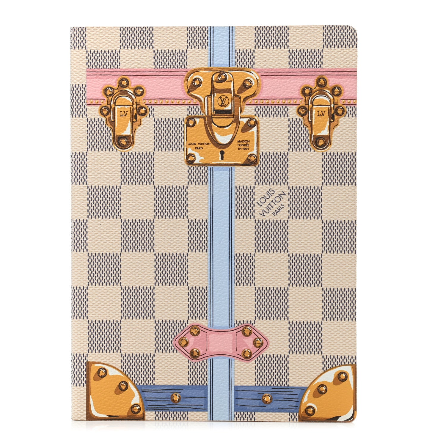 Louis Vuitton Damier Azur Summer Trunks Clemence Notebook MM 1 of 4