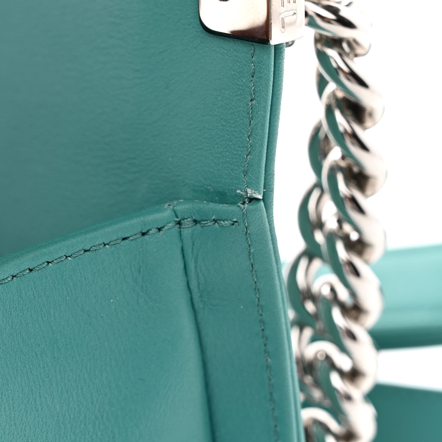 Chanel Calfskin Quilted Small Boy Flap Turquoise 11 of 14