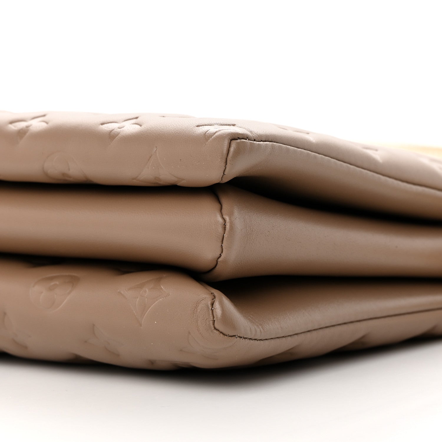 Louis Vuitton Lambskin Embossed Monogram Coussin MM Taupe 11 of 11