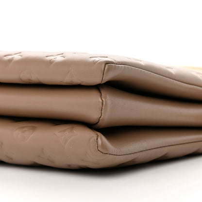 Louis Vuitton Lambskin Embossed Monogram Coussin MM Taupe 11 of 11