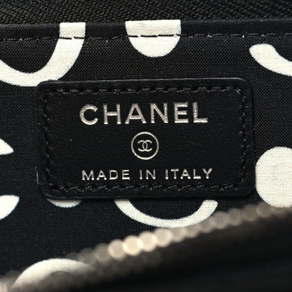 Chanel Caviar Quilted CC Logo Zip Around Card Holder Black 6 of 9