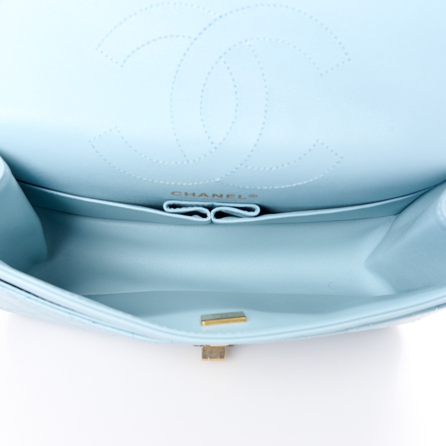 Chanel Aged Calfskin Quilted 2.55 Reissue 225 Flap Light Blue 5 of 10