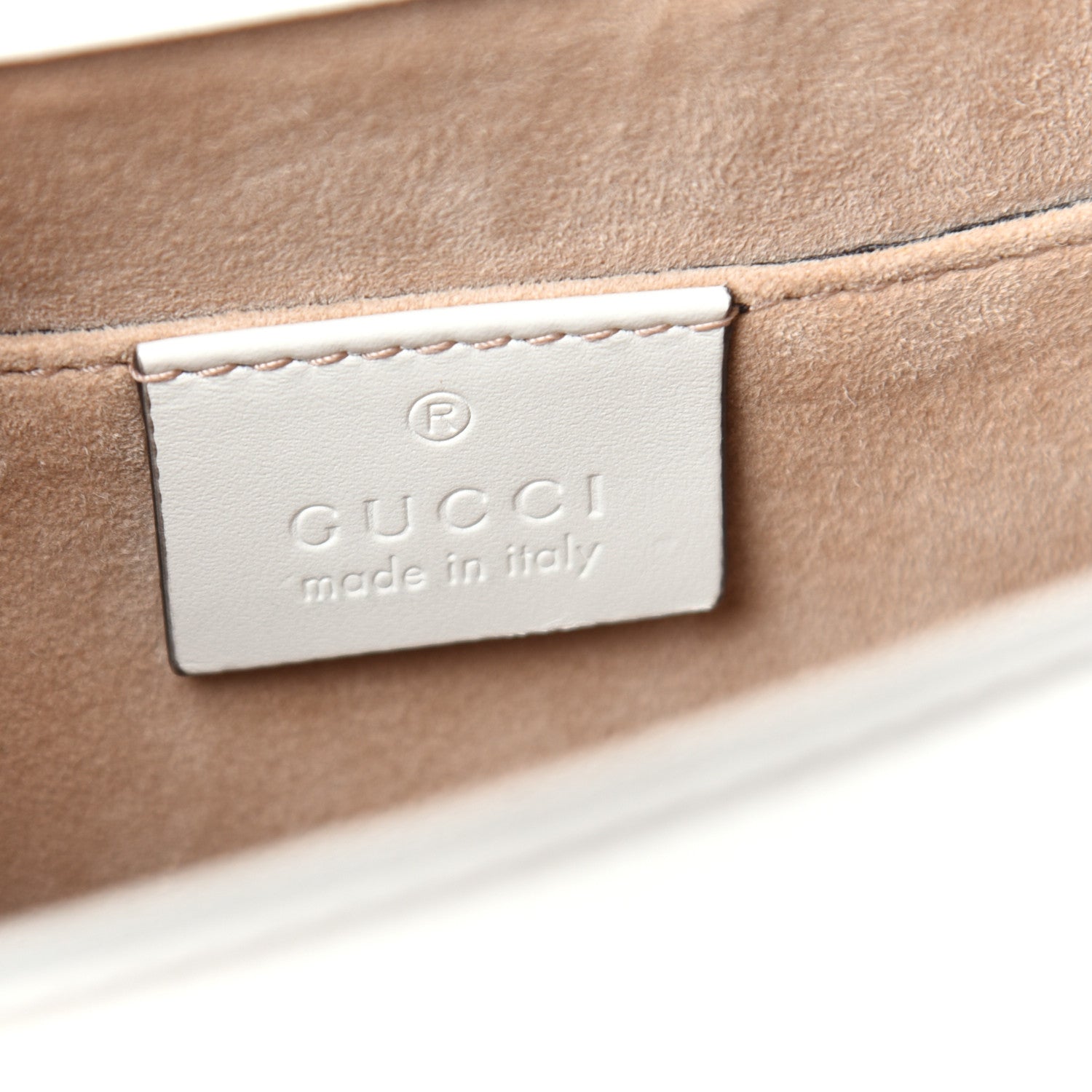 Gucci Calfskin Mini Sylvie Top Handle Bag White 6 of 10