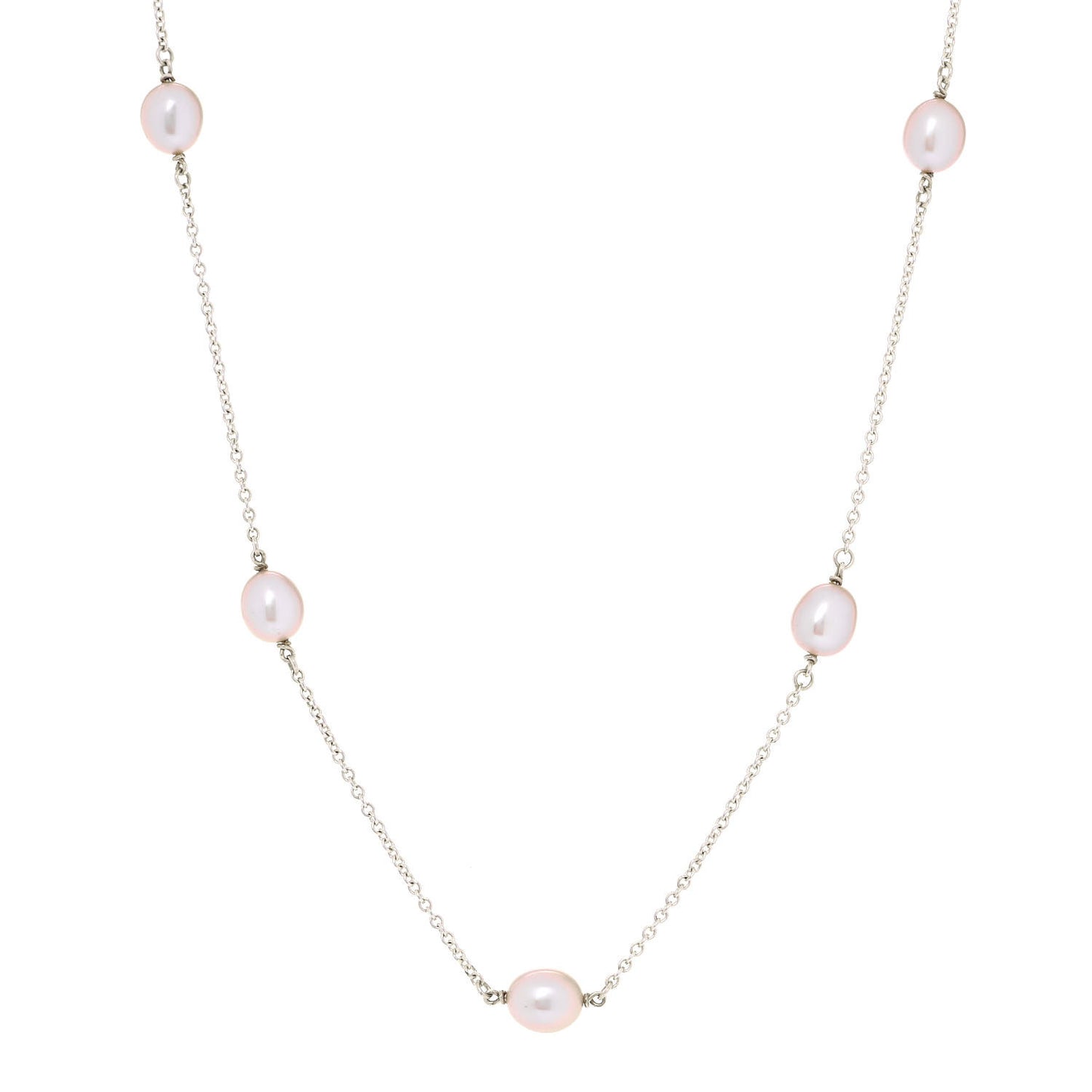 Sterling Silver Pink Pearl 6-6.5mm Elsa Peretti Pearls By The Yard Necklace