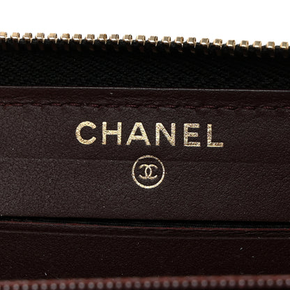Chanel Aged Calfskin Quilted Small Lucky Charms 2.55 Reissue Zip Around Wallet Black 6 of 9