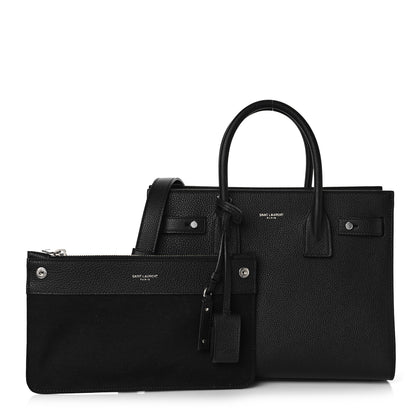 Saint Laurent Grained Calfskin Baby Sac De Jour Souple Black 1 of 8