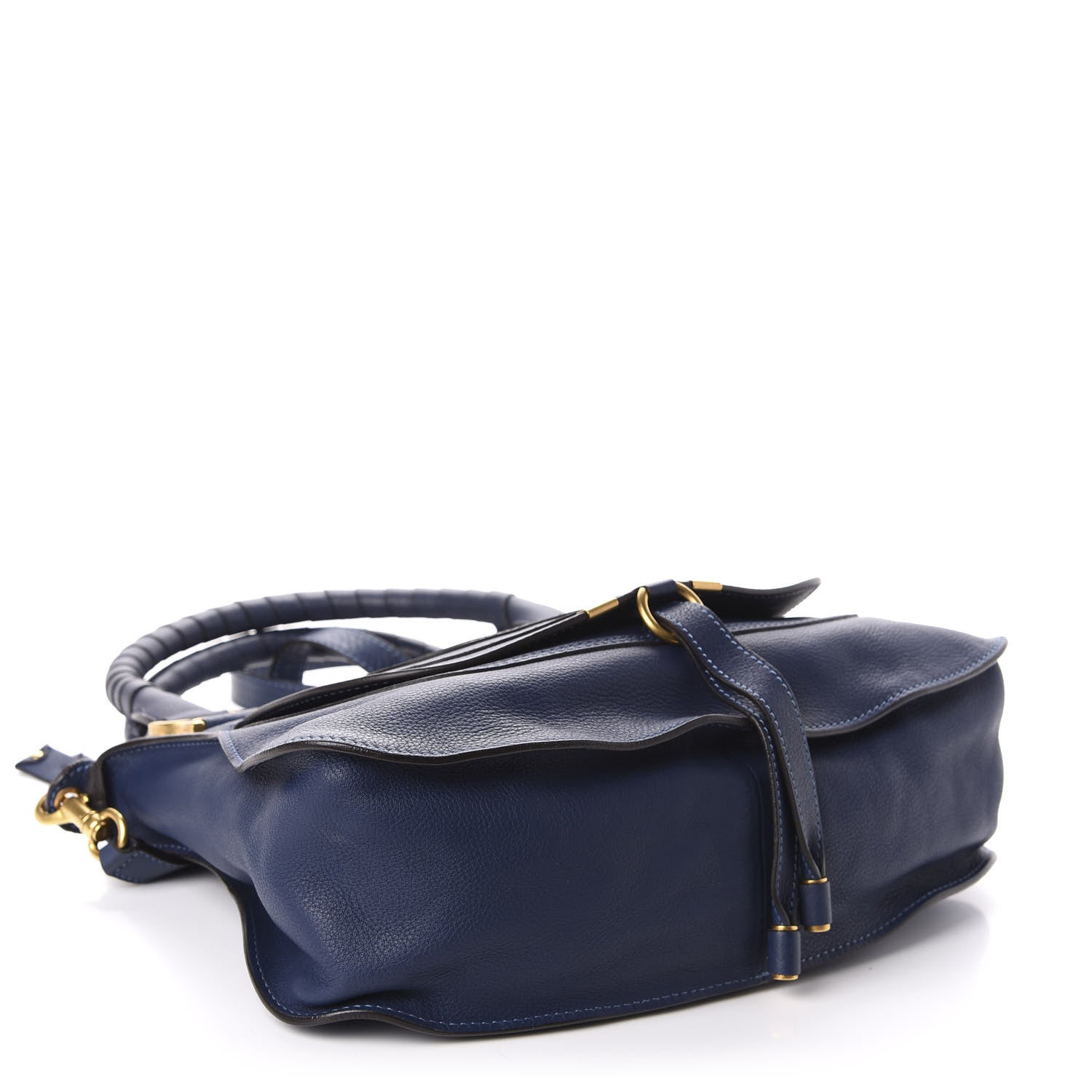 Chloe Calfskin Medium Marcie Satchel Royal Navy 4 of 11