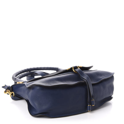 Chloe Calfskin Medium Marcie Satchel Royal Navy 4 of 11