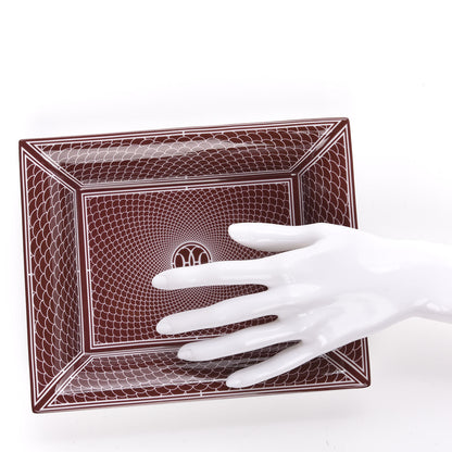 Hermes Porcelain H Deco Change Tray Rouge 2 of 6