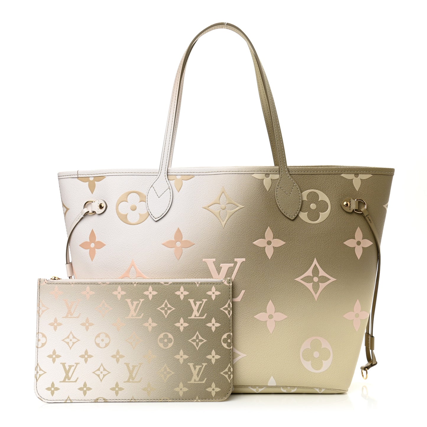 Monogram Giant Spring In The City Neverfull MM Sunset Kaki