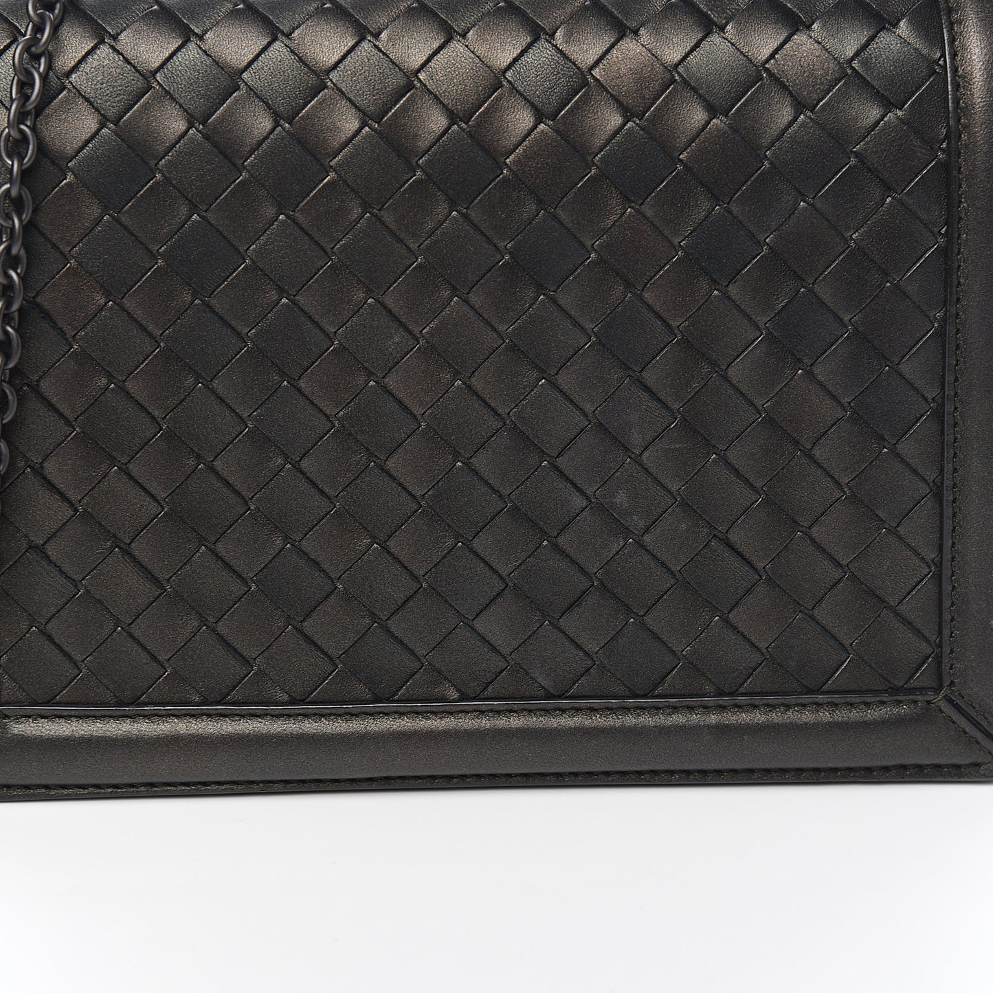 Nappa Intrecciato Chain Bag Black
