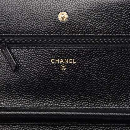 Chanel Caviar Quilted Wallet On Chain WOC Black 8 of 11