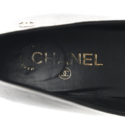 Chanel Lambskin Pearl Camellia Cap Toe Pumps 41 Black 7 of 14