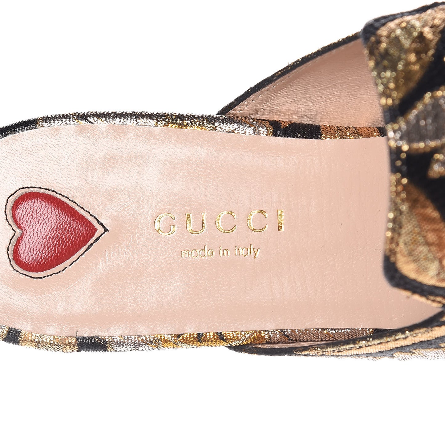 Jacquard Floral Womens Princetown Slippers 37 Oro Black