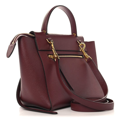 Celine Grained Calfskin Micro Belt Bag Plum 2 of 9